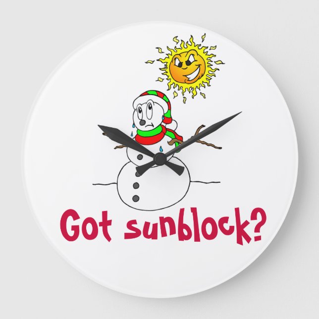 Julfnyj Snögubbe Joke Stor Klocka (Framsida)