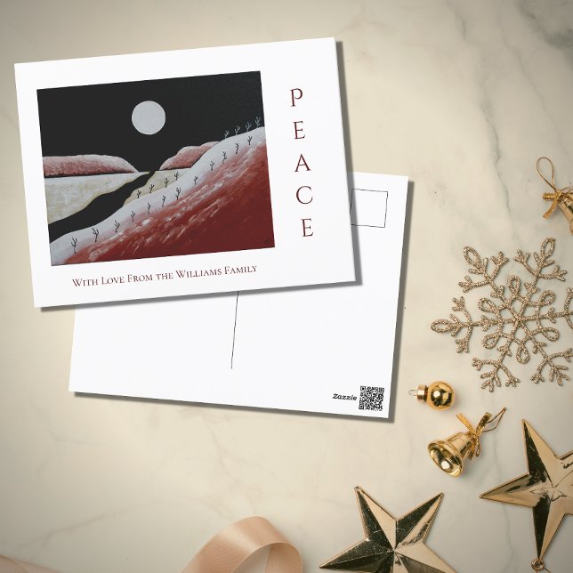 Julfolkart Desert Southwest Peace Helg Vykort (Skapare uppladdad)