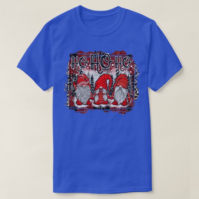 Julfonen Gnomes HO HO HO Snö och jul T Shirt (Design framsida)