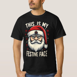 Julfonen i Bored Festive Ansikte jul T Shirt