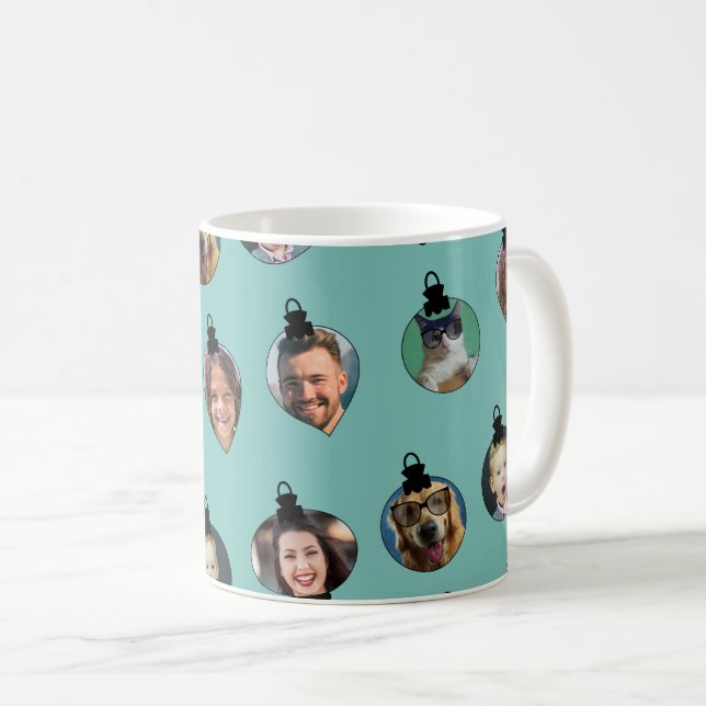 Julfonens fantastiska familj Photo Ansikte Ornamen Kaffemugg (Framsida höger)