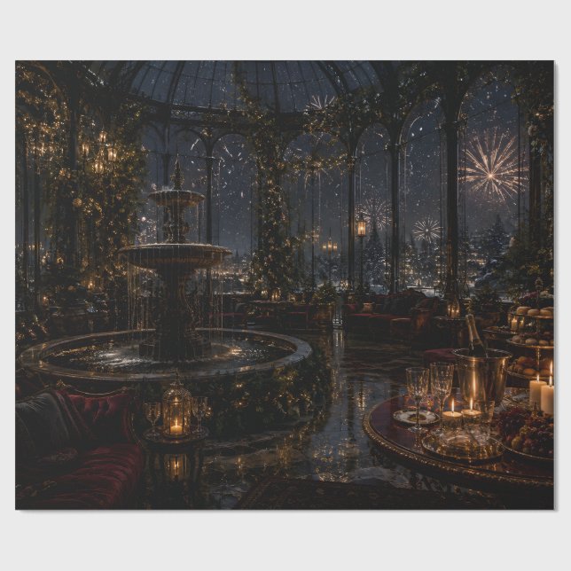 Julfontän Ballroom Presentpapper (Platt)
