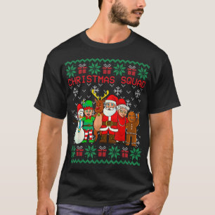 Julforget Santa-familjen Matching PJs Ugly Xma T Shirt
