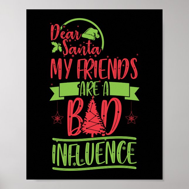 Julförlåt att min vän är en dålig vän poster (Framsidan)