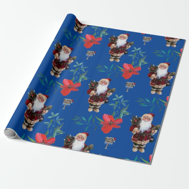 Julförpackningspapper Jultomte Presentpapper (Utrullad)