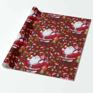 Julförpackningspapper Santa Presentpapper