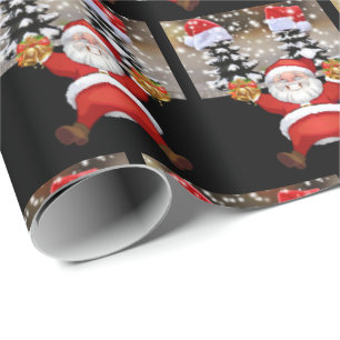 Julförpackningspapper Santa Presentpapper