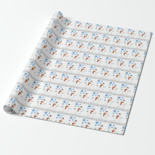 Julförpackningspapper Snöman Presentpapper
