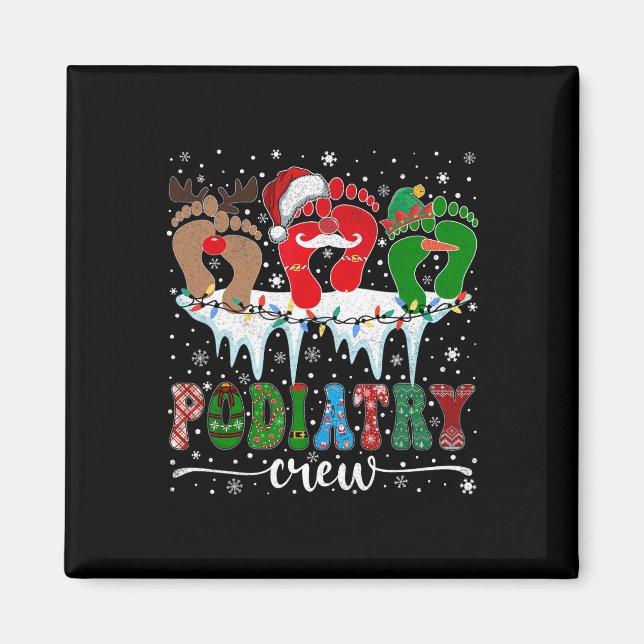 Julfotavtryck Doktor Podiatrist Podiatry Cre Magnet (Framsidan)