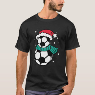 Julfotboll Ball Santa Hat T Shirt