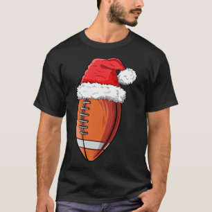 Julfotboll Boll Santa Hat Funny Sports Xma T Shirt
