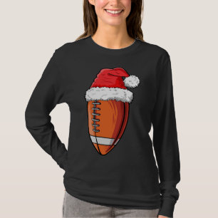 Julfotboll Boll Santa Hat Funny Sports Xma T Shirt