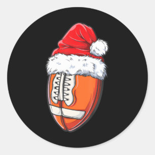 Julfotboll Boll Santa Hat Julafton Boys Manar Runt Klistermärke