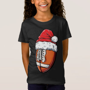 Julfotboll Boll Santa Hat Julafton Team Sport T Shirt