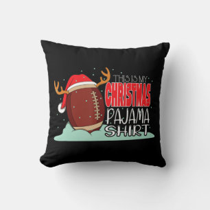 Julfotboll Boll Santa Hat Roligt Sport Julafton B Kudde