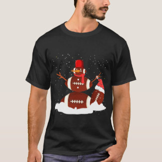 Julfotboll Boll Snögubbe Santa Funny Sport T Shirt