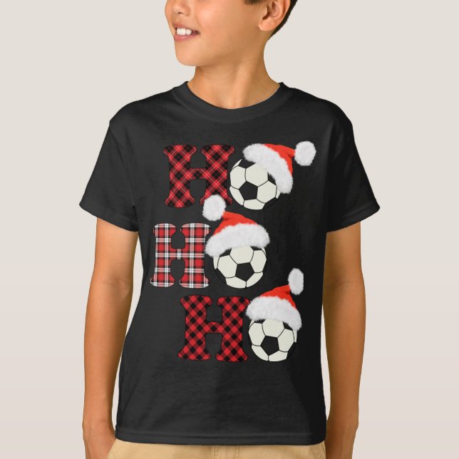 Julfotboll, fotboll, rödbete Julafton T Shirt (Framsida)