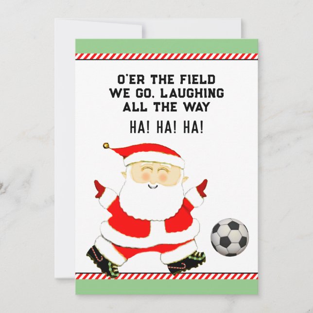 Julfotboll Julkort (Framsida)