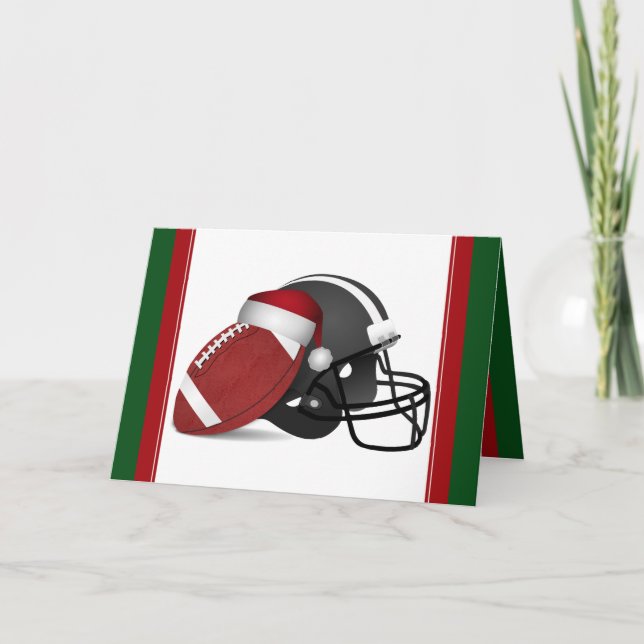 Julfotboll och Helmet Helgkort (Framsida)