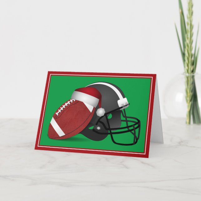 Julfotboll och Helmet Helgkort (Framsida)