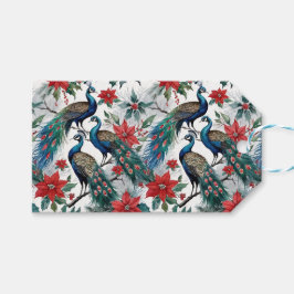 Julfotboll och Poinsettias Presentetikett