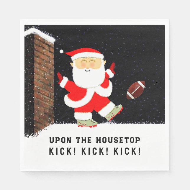 Julfotboll Party Pappersservett (Framsidan)