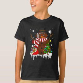 Julfotboll Snögubbe Fotboll Älskare Merry Xm T Shirt