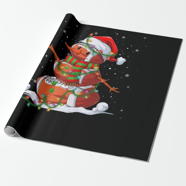 Julfotboll Snögubbe Kids Fotboll jul Presentpapper (Utrullad)