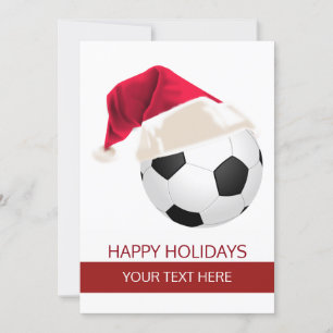 Julfotbolls-EM - Hat-hälsningskort Julkort