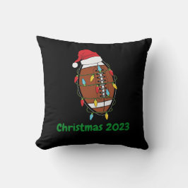 Julfotbolls-EM med ljusstreck Kudde