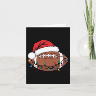Julfotbollsspelaren Julafton Ljus Santa Sports Kort