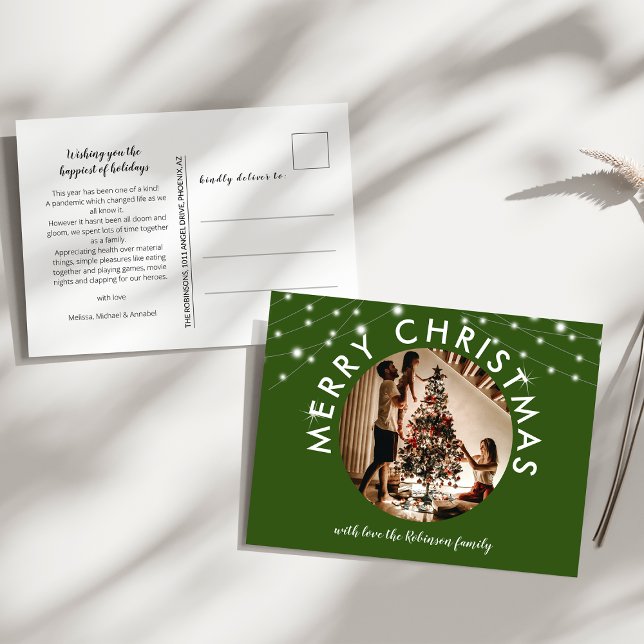 Julfotfoto för den kommande Grönten Vykort (Skapare uppladdad)