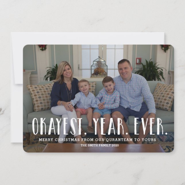 Julfotkort, Helgdag kort, funktionell pandemi Inbjudningar (Framsida)