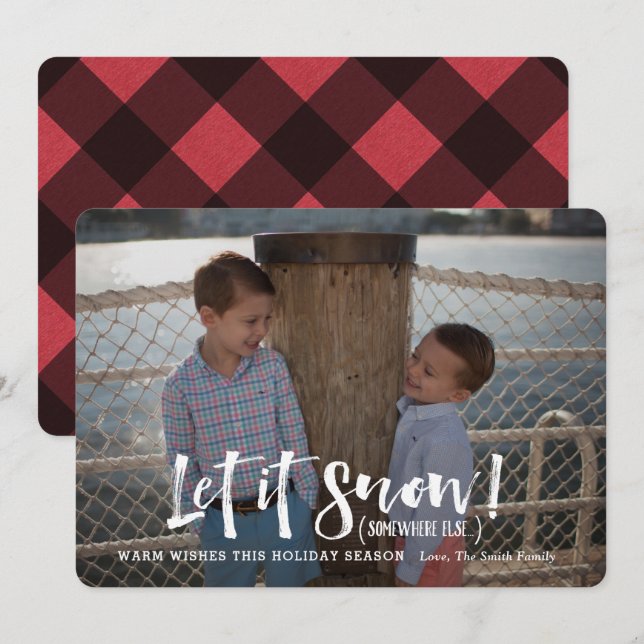 Julfotkort, Helgdag kort - luddigt (Fram/baksida)