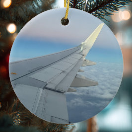 Julfoto, Anpassningsbar för flygplanet Julgransprydnad Keramik