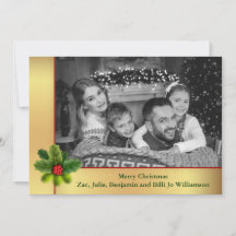 Julfoto Auto Black and White Guld Ram