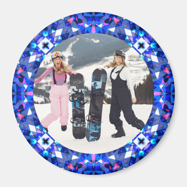 Julfoto Bild Ram Morsa Magnet (Framsidan)