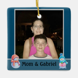 Julfoto Blue Julgransprydnad Keramik