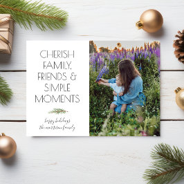 Julfoto Cherish Family Vänner Orden Julkort
