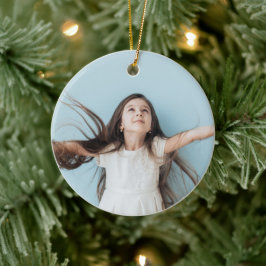 Julfoto för botaniska Blommigten Elegance Julgransprydnad Keramik