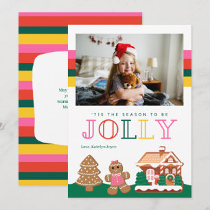 Julfoto för Cute Jolly Gingertea Julkort