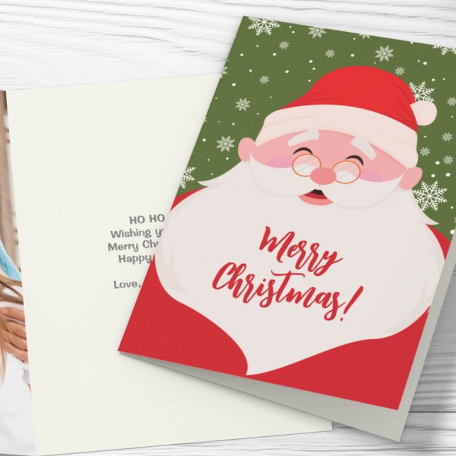 Julfoto för Cute Santa Graphic Helgkort (Skapare uppladdad)
