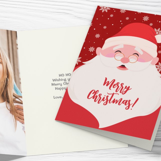 Julfoto för Cute Santa Graphic Helgkort (Skapare uppladdad)