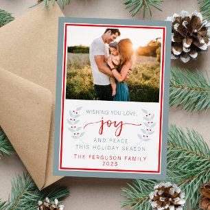 Julfoto för Family Glad helg Julkort
