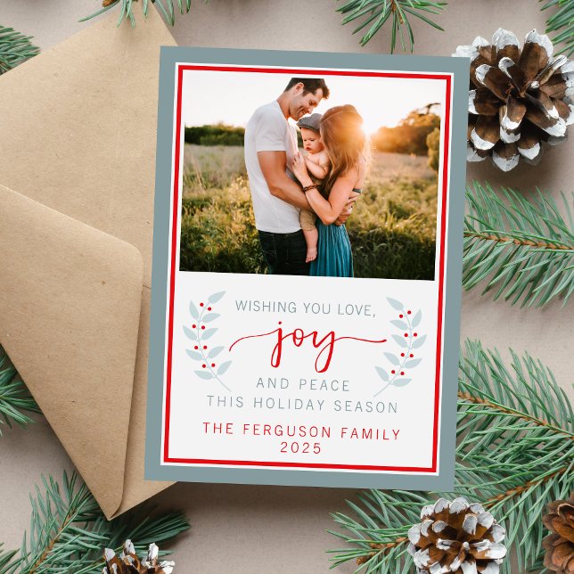 Julfoto för Family Glad helg Julkort (Skapare uppladdad)