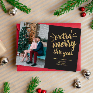 Julfoto för Family Glad helg Julkort