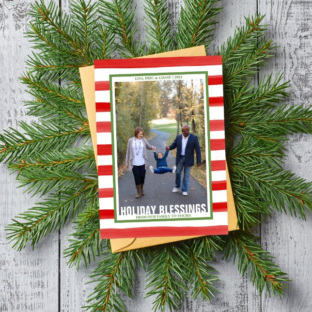 Julfoto för Family Glad helg Julkort (Skapare uppladdad)