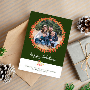 Julfoto för Family Glad helg Julkort