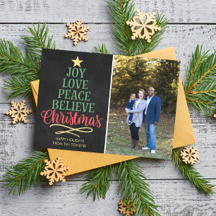 Julfoto för Family Glad helg Julkort