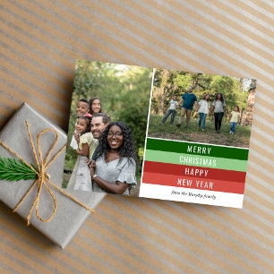 Julfoto för Family Glad helg Julkort